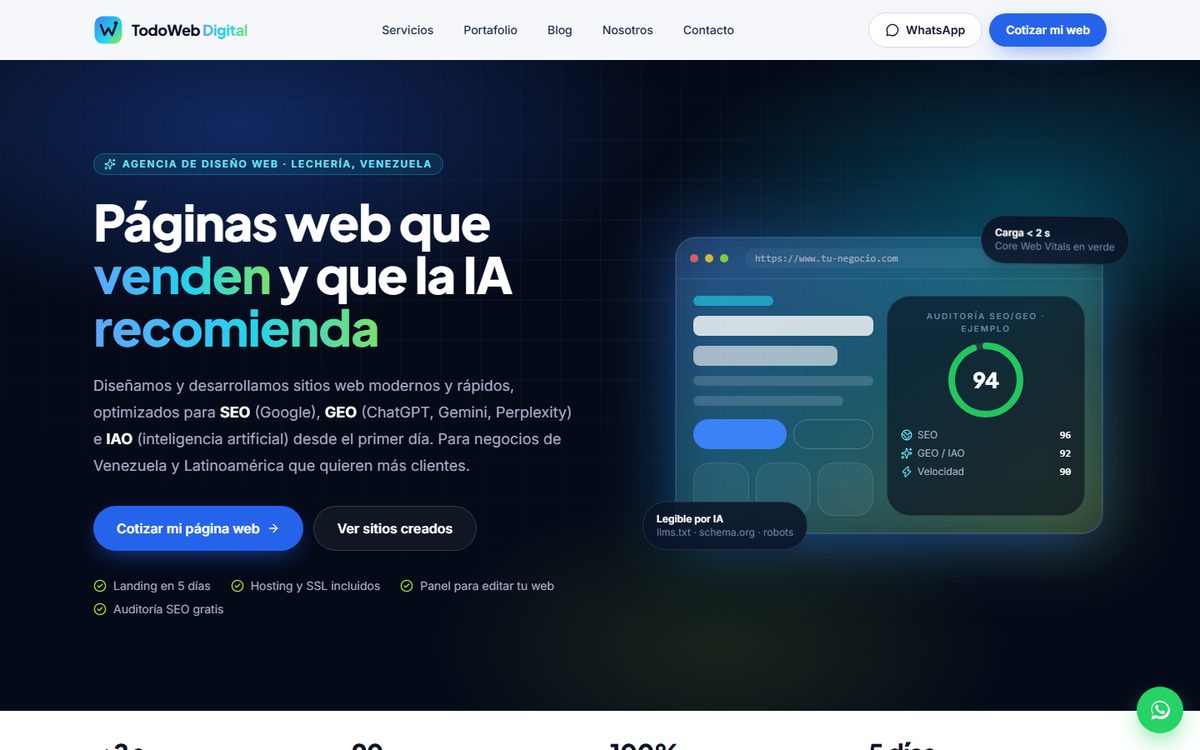 Captura de TodoWeb Digital